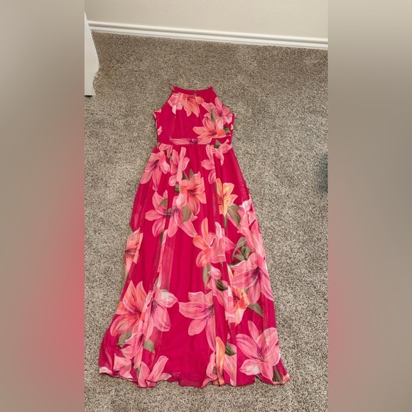 Floral Pink Maxi Dress - Picture 4 of 5